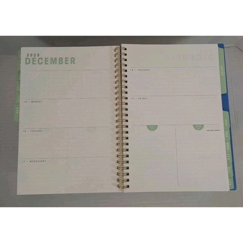 New 2025/2026 Brook Gossen For Blue Sky 12 Month Planner‎ Tabbed Weekly Monthly